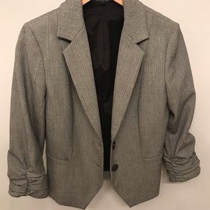 Grey Herringbone Blazer
